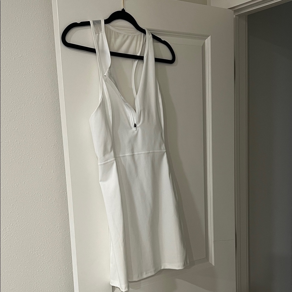 Jcrew White Zip-Up Tennis Dress